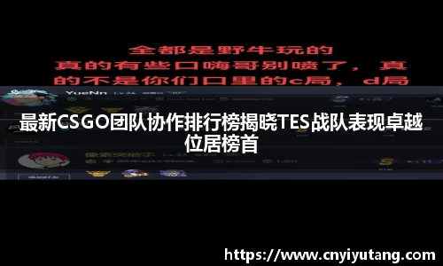 最新CSGO团队协作排行榜揭晓TES战队表现卓越位居榜首